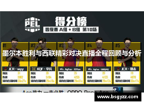 墨尔本胜利与西联精彩对决直播全程回顾与分析